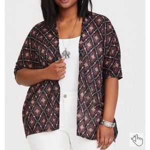 Torrid size 3 short sleeve open front cardigan